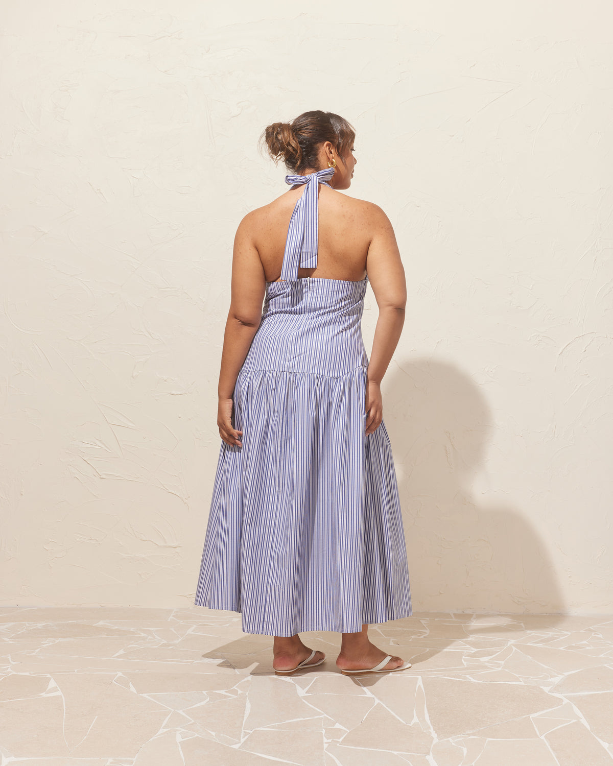 RELAXE HALTER DRESS NAVY STRIPE | RUBY RELAXE HALTER DRESS NAVY STRIPE | RUBY