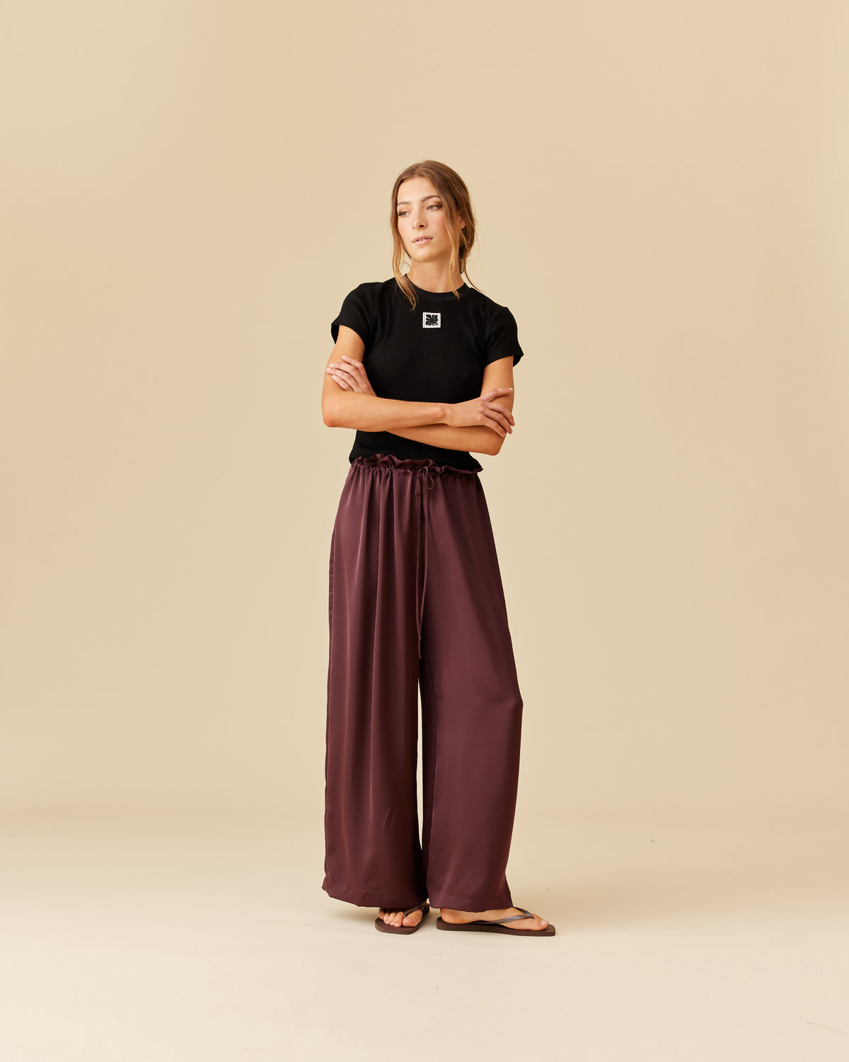 Ruby Sangha Rico RICO SATIN PANT WINE | RUBY