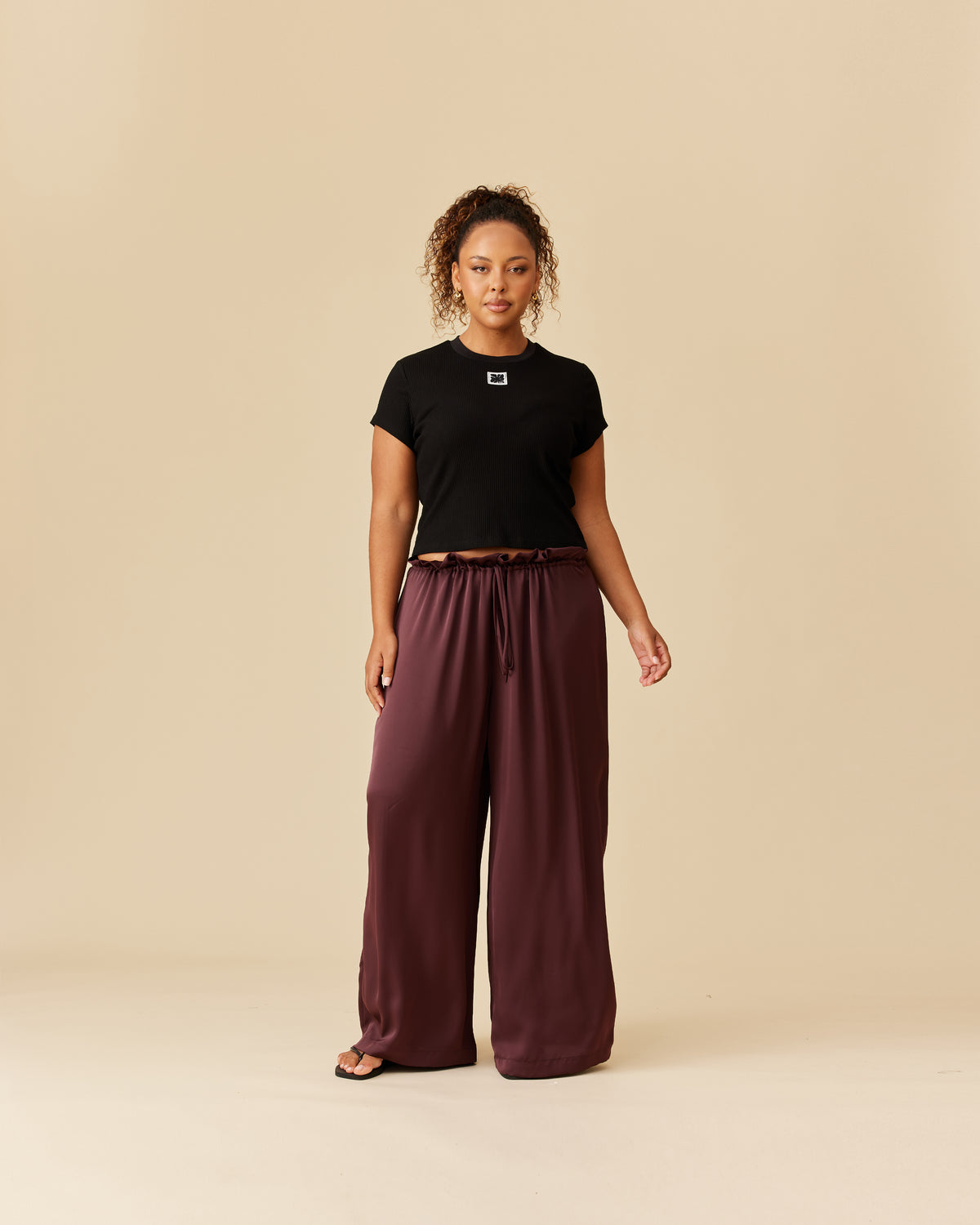 Ruby Sangha Rico RICO SATIN PANT WINE | RUBY