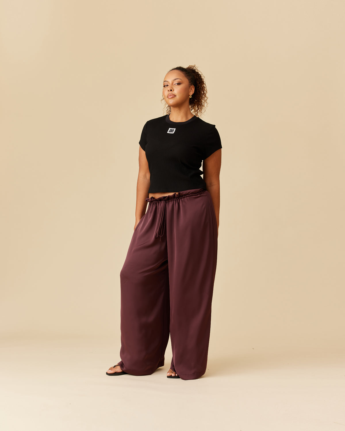 Ruby Sangha Rico RICO SATIN PANT WINE | RUBY