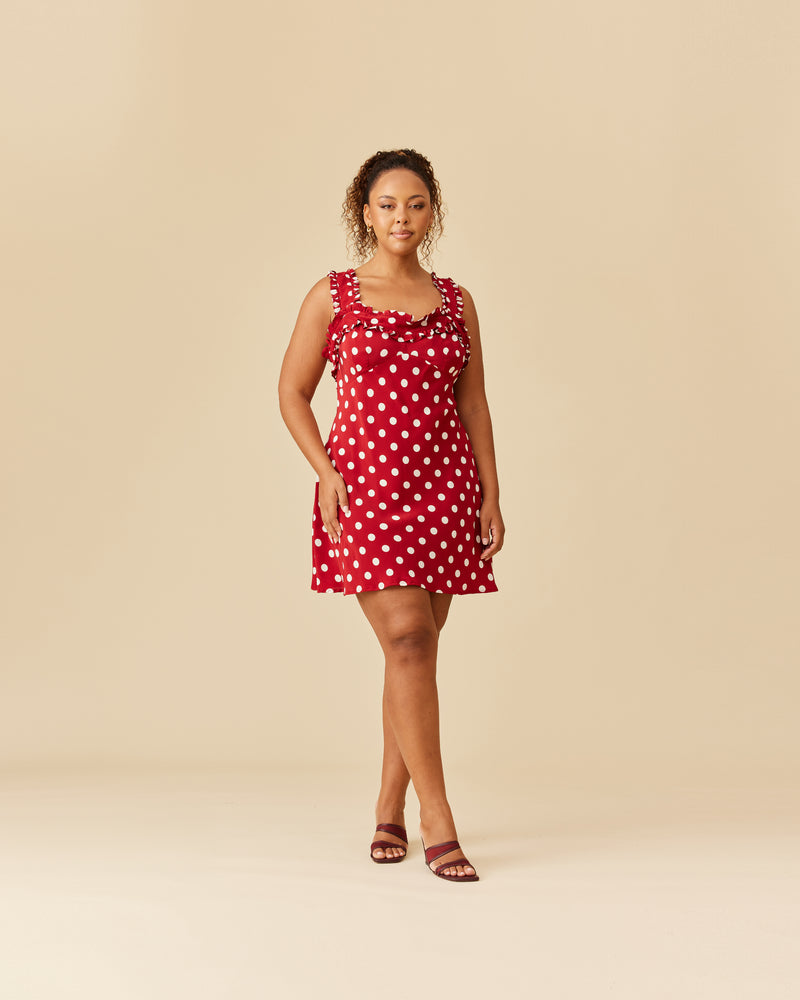 LOU MINI DRESS BLACK POLKA DOT | RUBY LOU MINI DRESS BLACK POLKA DOT | RUBY
