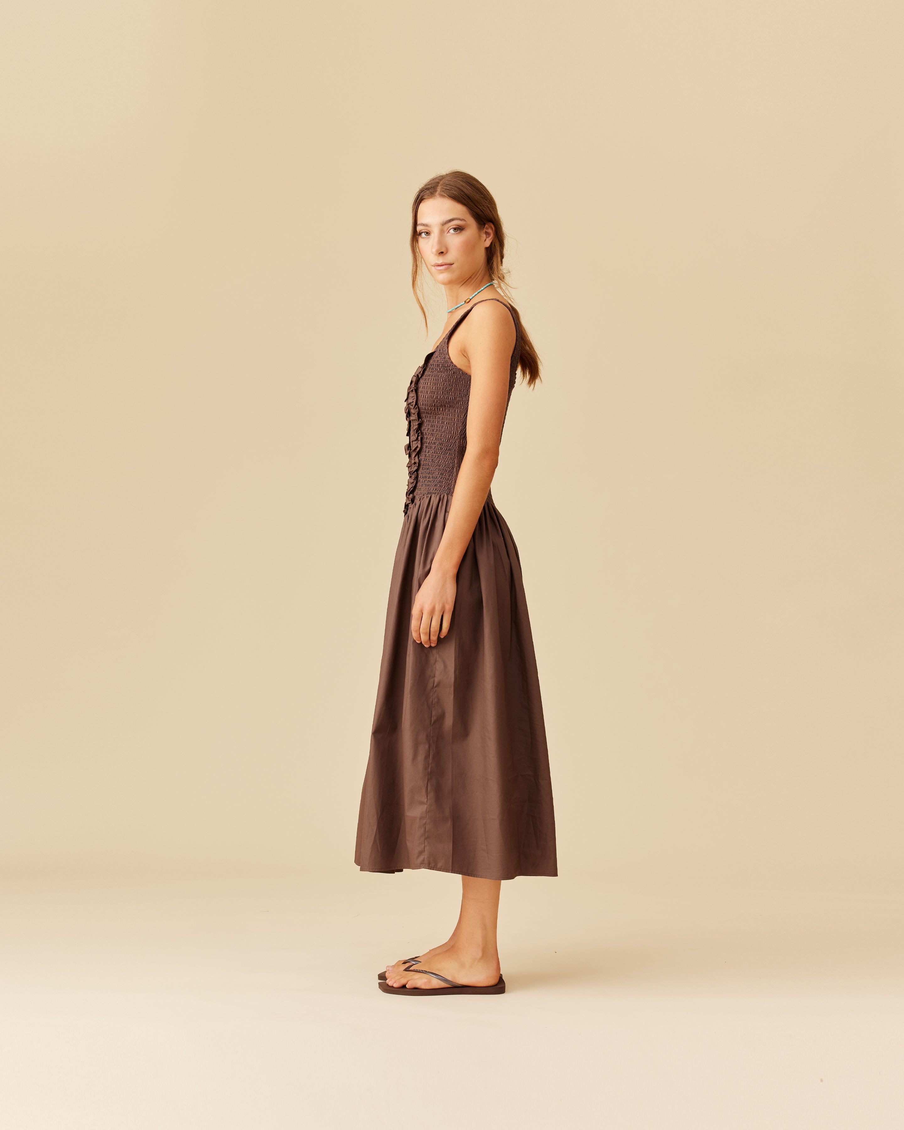 RIBBON MIDI DRESS DONKEY | RUBY