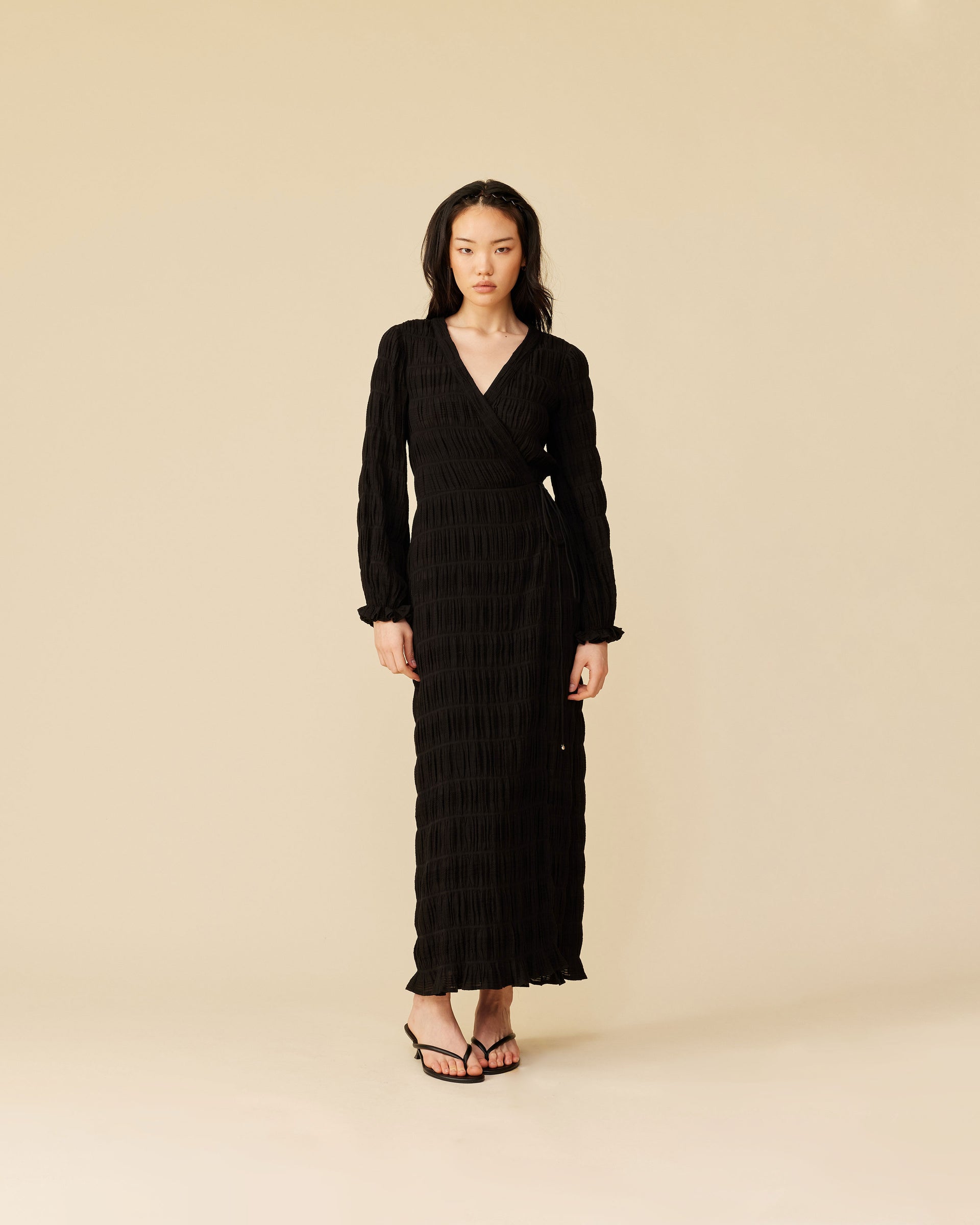 MIRELLA LONGSLEEVE WRAP DRESS BLACK | RUBY MIRELLA LONGSLEEVE WRAP DRESS BLACK | RUBY