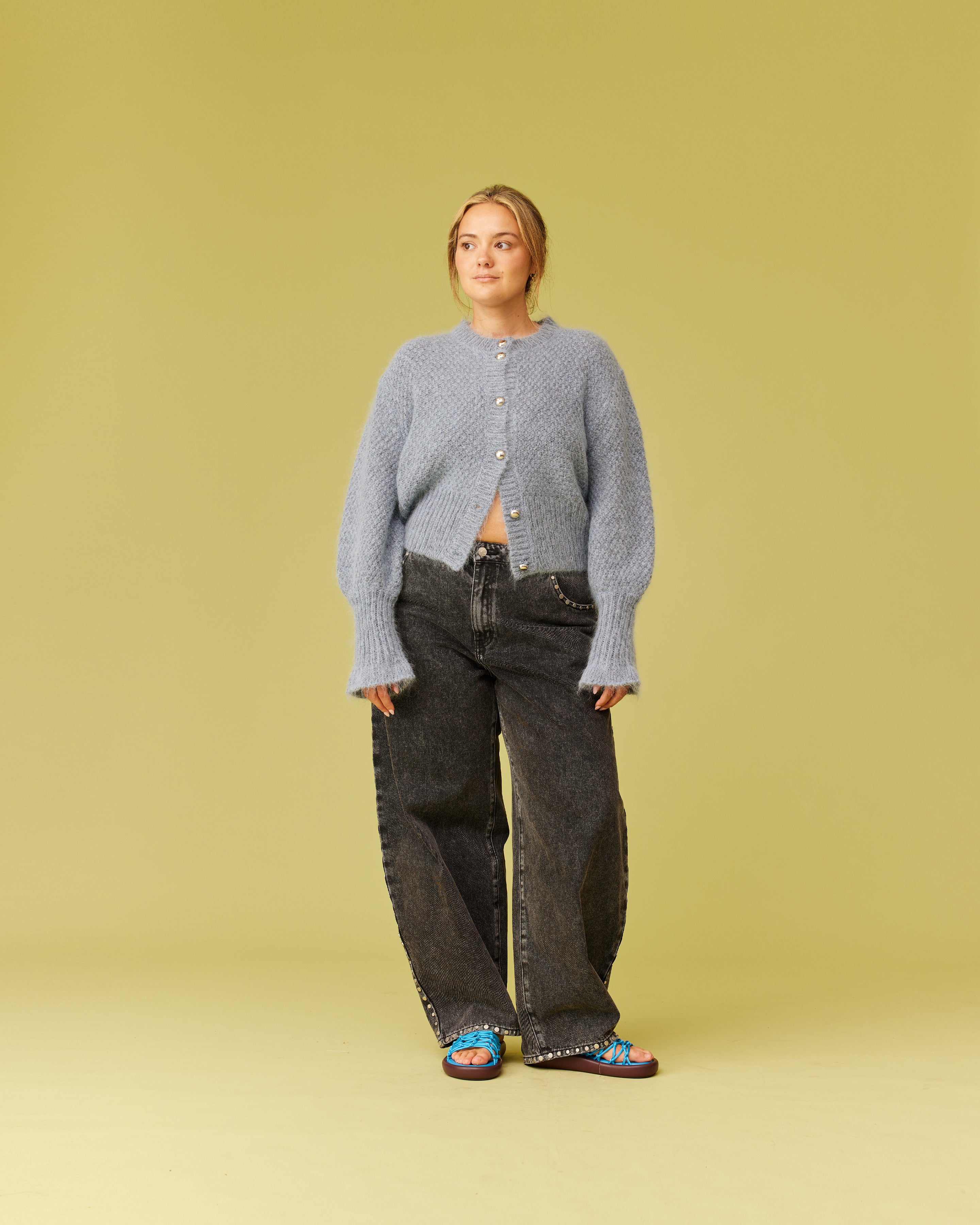 MATILDA CARDIGAN BLUE MARLE | RUBY