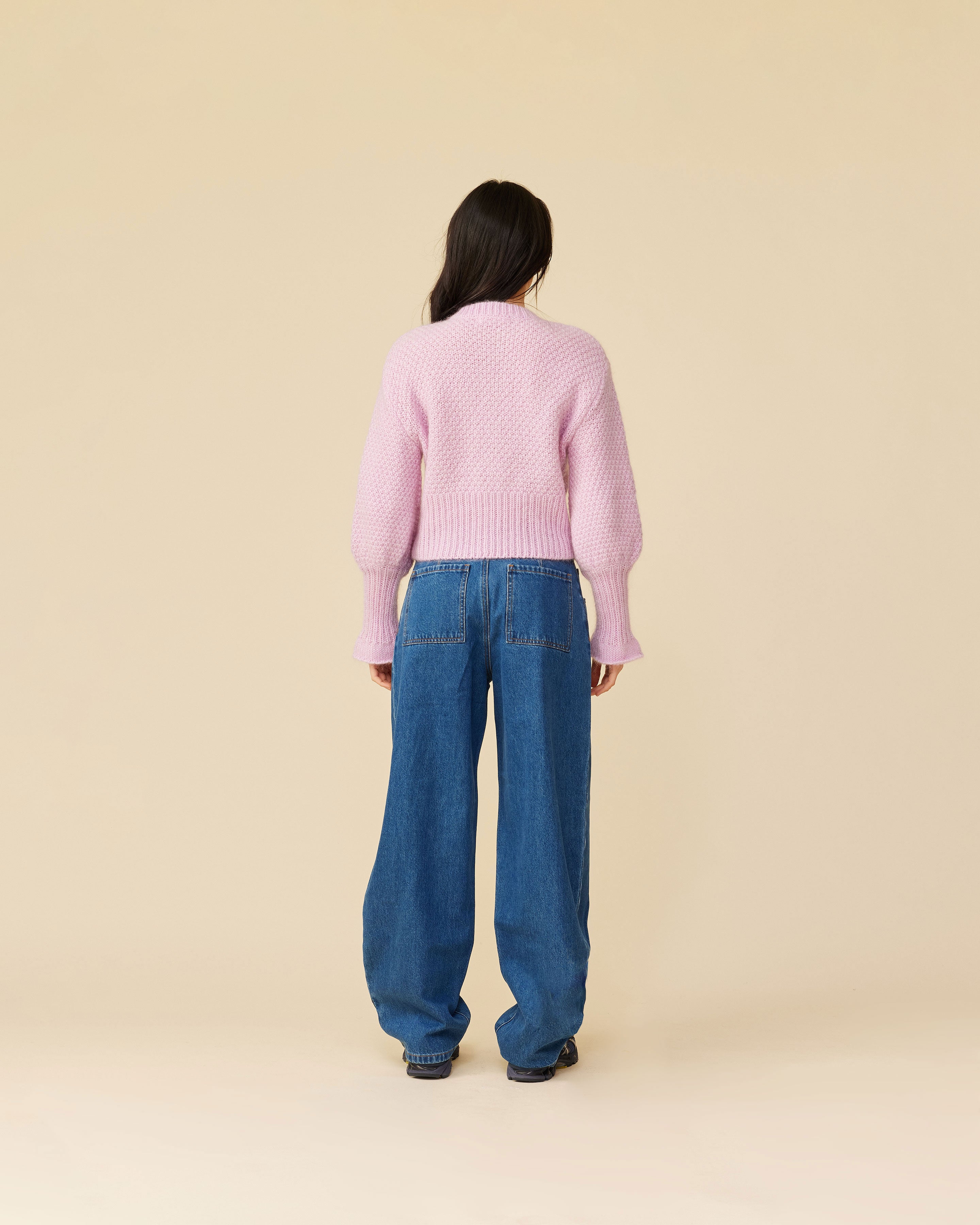 meltthelady broken mellow cardigan ピンク NWT ZARA Smooth Knit Cotton Blend 3/4 Sleeve Cardigan Pink
