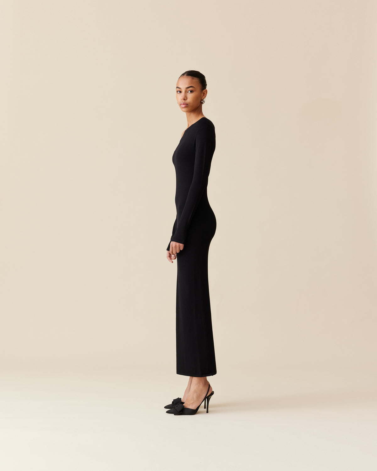 black long sleeve dress nz Marienne Black Velvet Sequin Long Sleeve Mini Dress