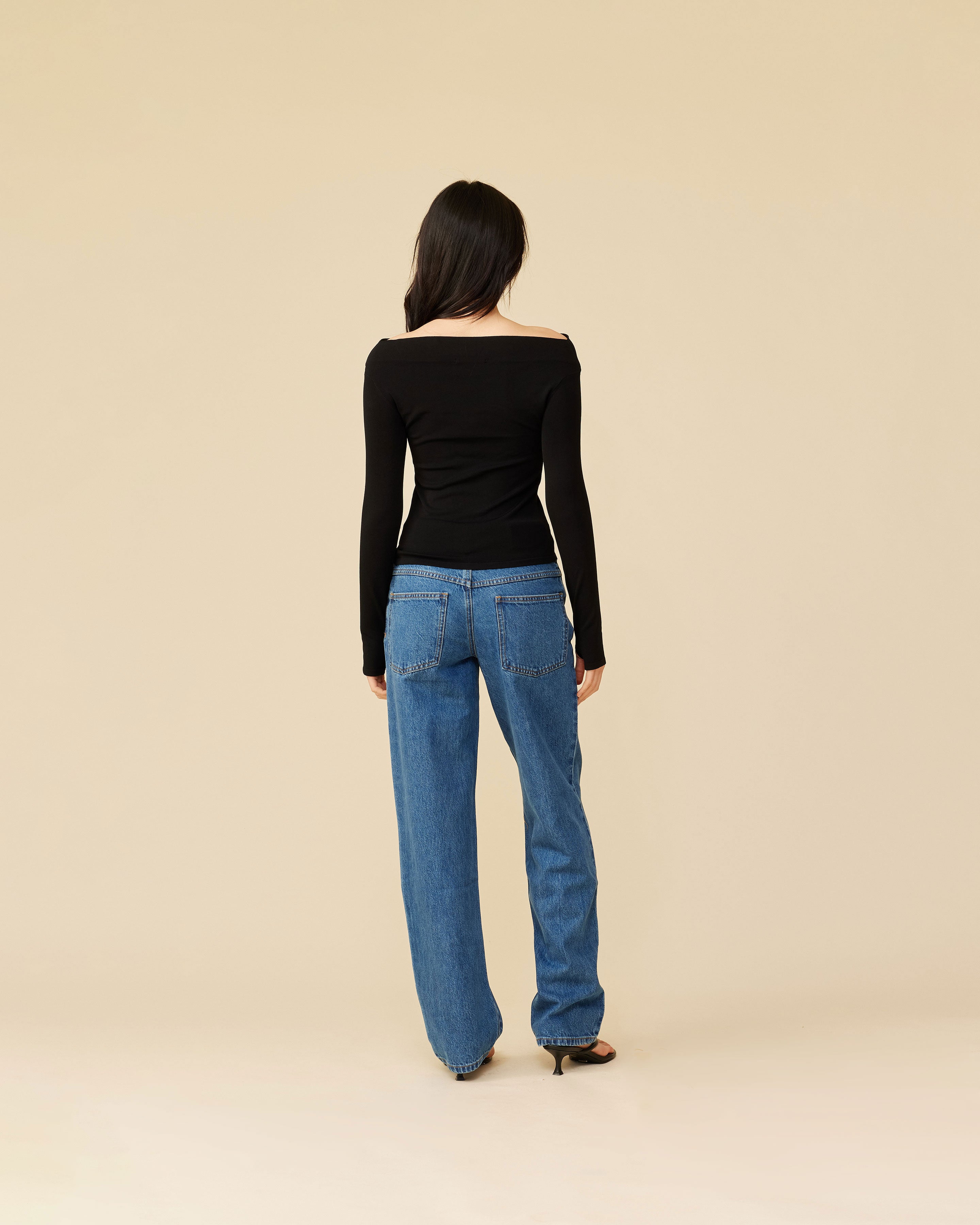 トップス Emma knit flare cardigan set black ANDMARY】Emma knit flare cardigan set