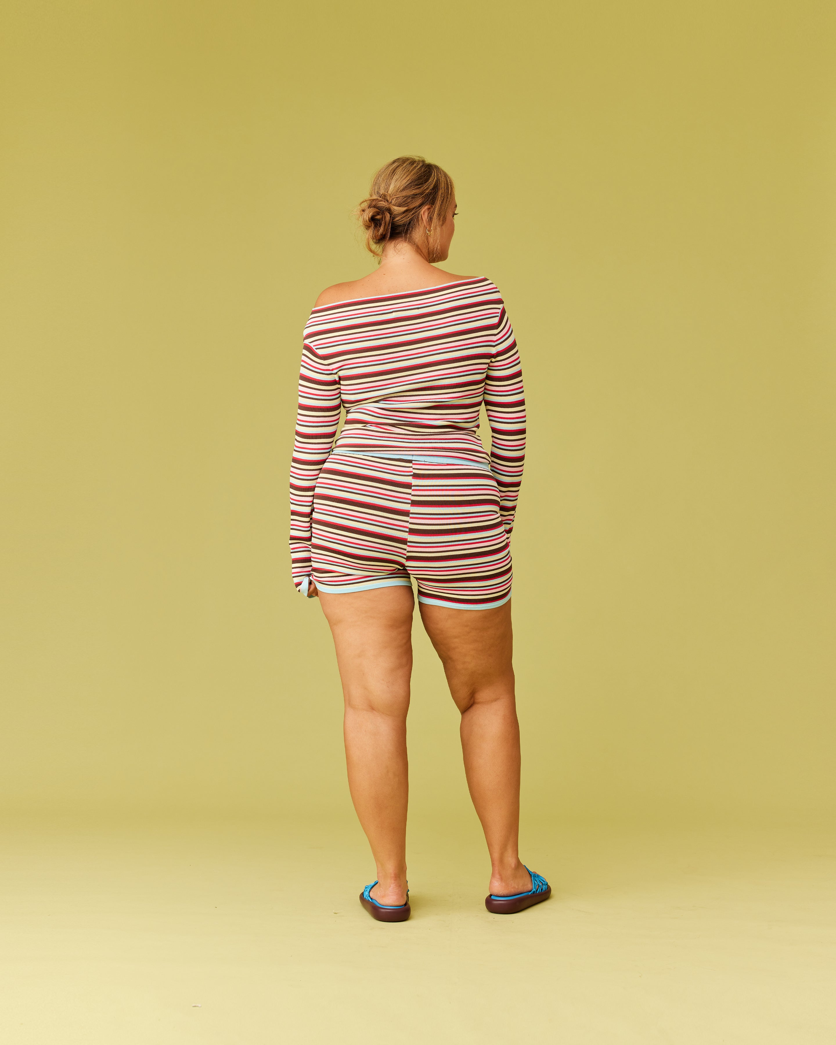 EMMA KNIT LONG SLEEVE CANDY STRIPE | RUBY