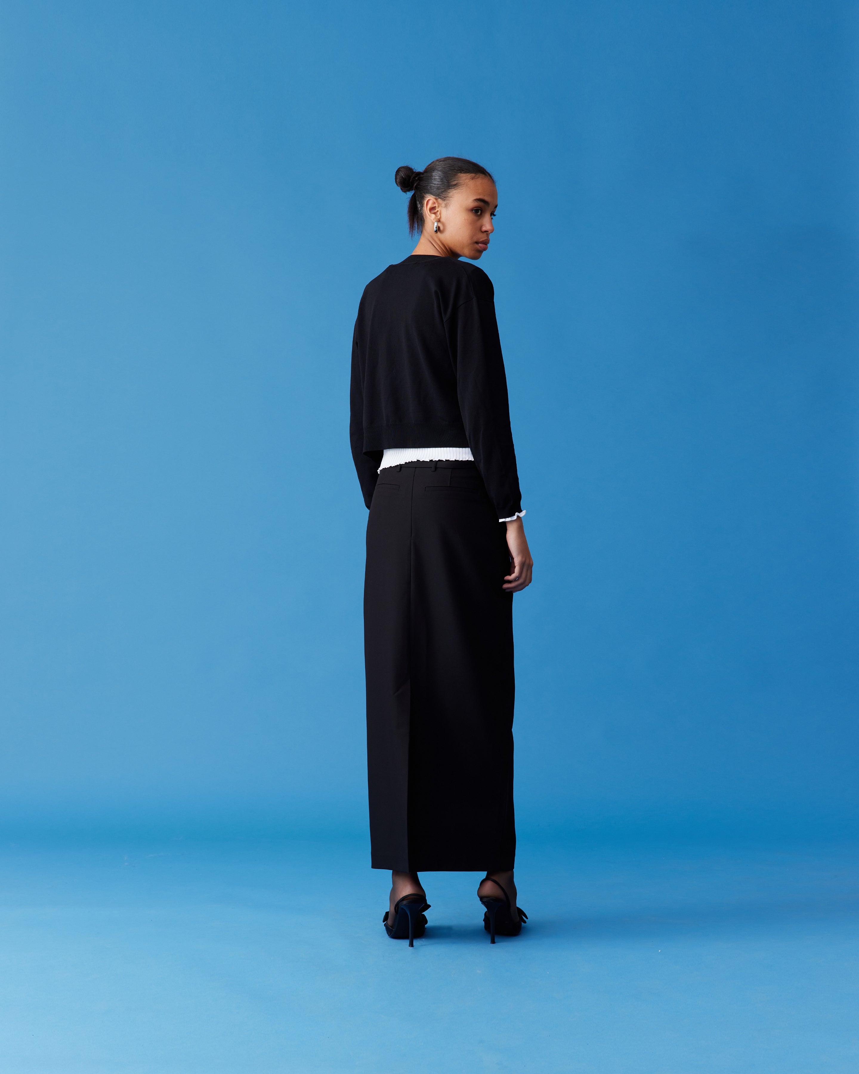 トップス Emma knit flare cardigan set Black トップス Emma knit flare cardigan set black Black Cable Knit