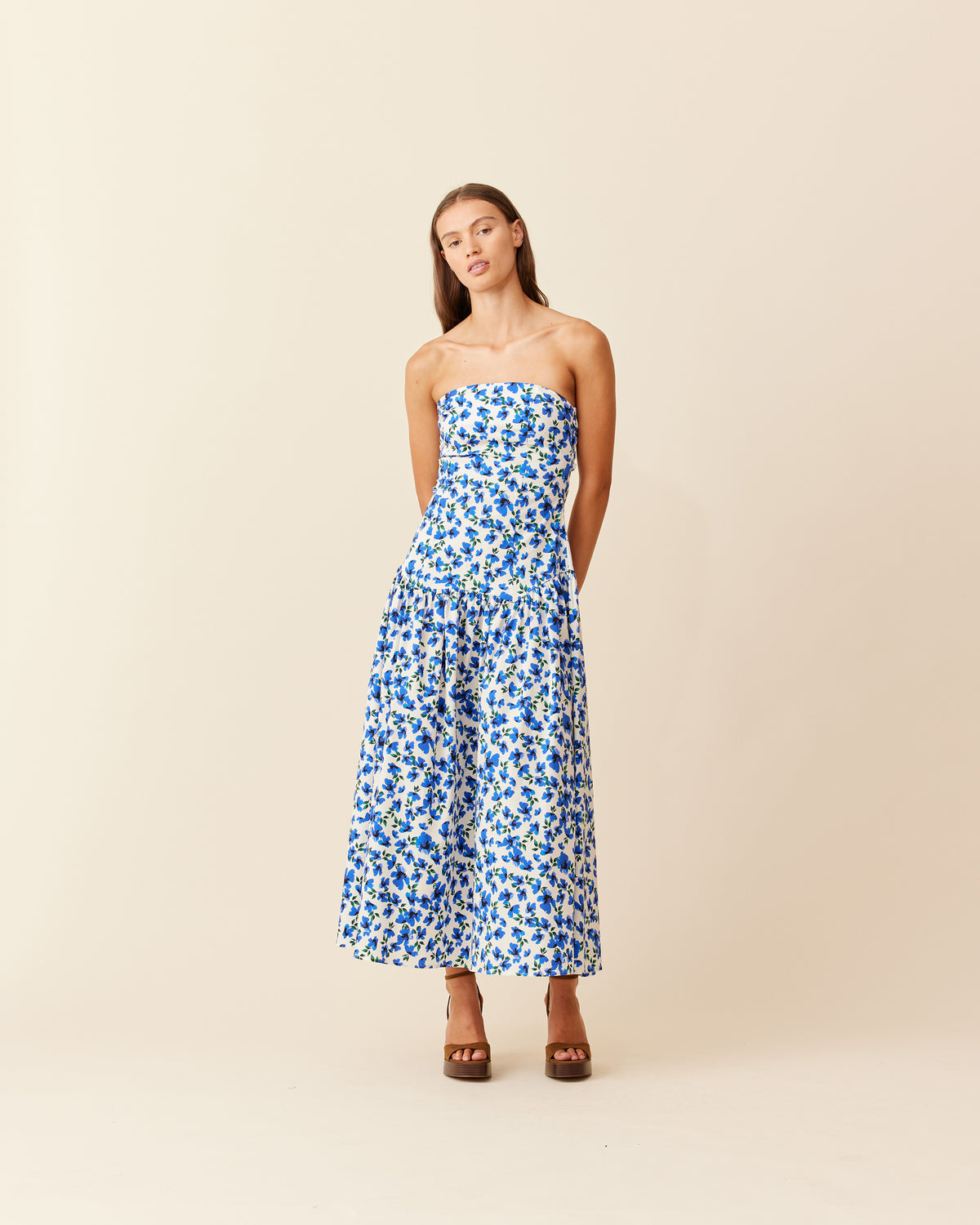 TRULLI MAXI DRESS SOMETHING BLUE FLORAL | RUBY TRULLI MAXI DRESS SOMETHING BLUE FLORAL | RUBY