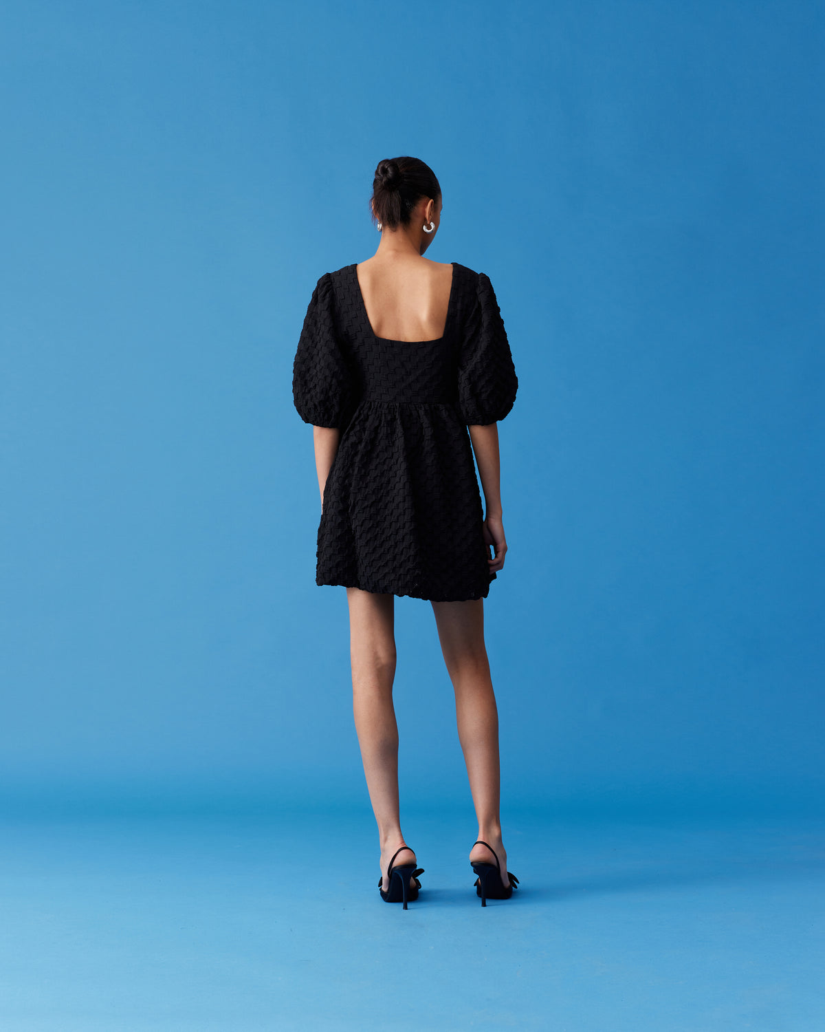 TULIP MINI DRESS BLACK