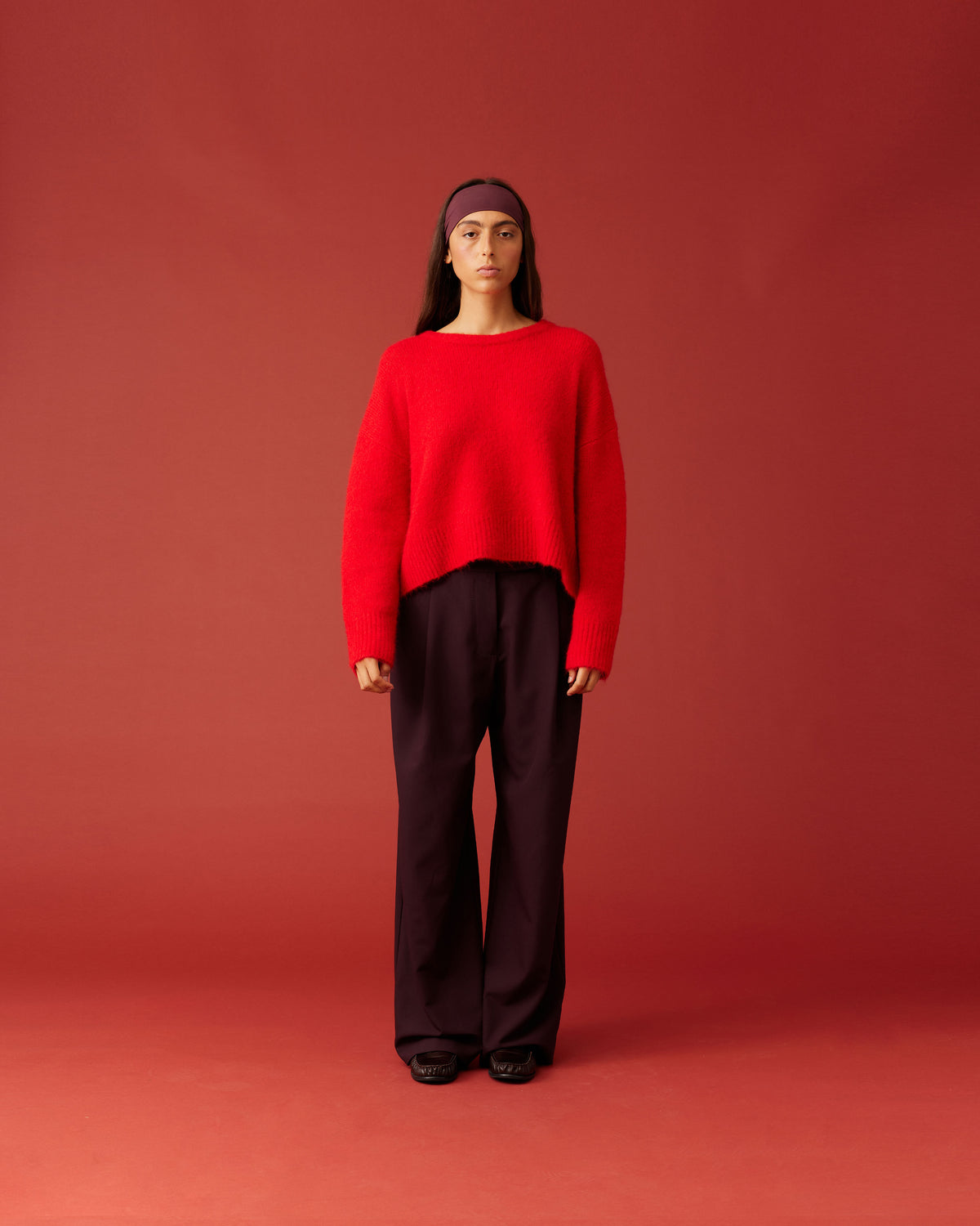 RUE TROUSER DEEP PLUM | RUBY