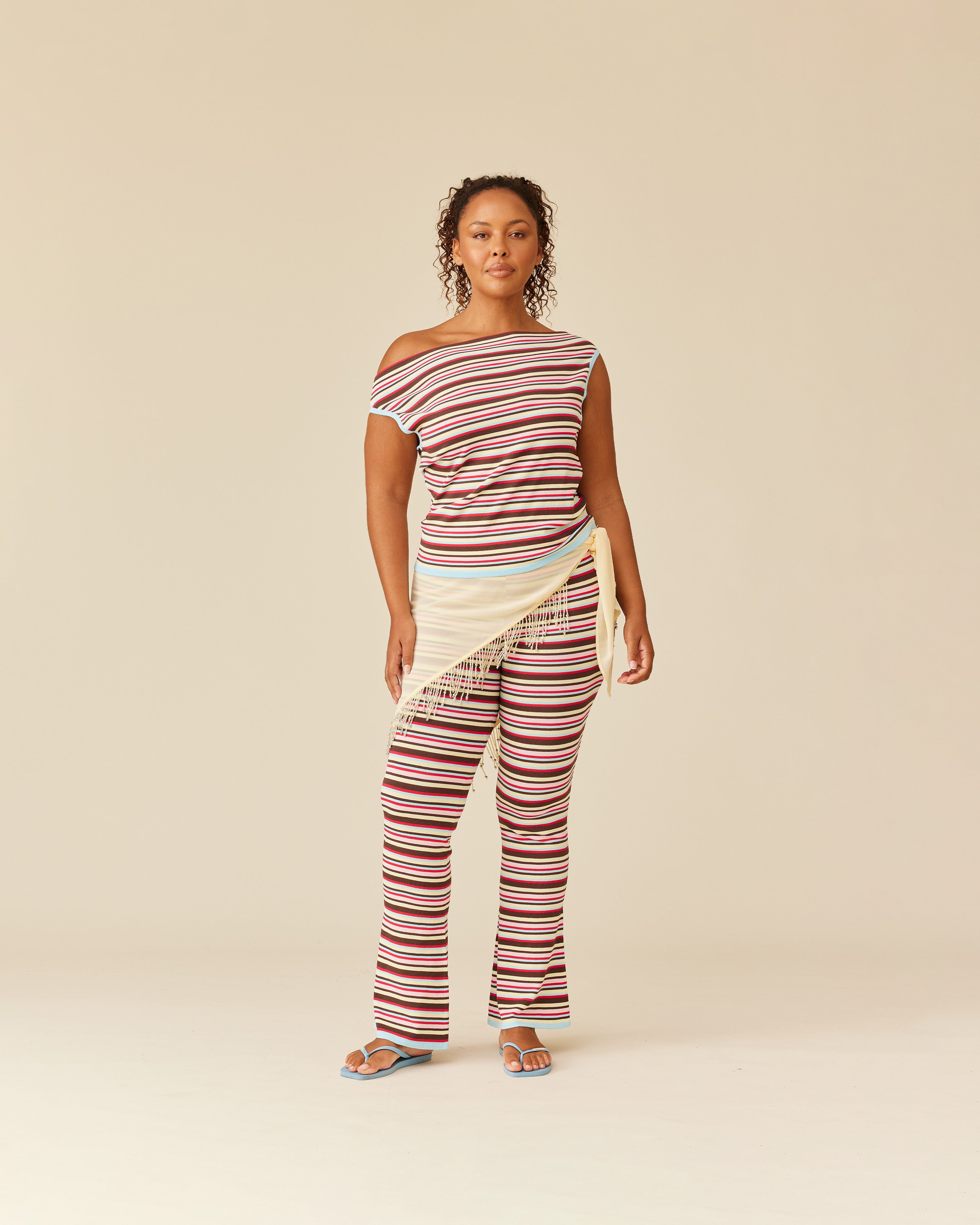 EMMA KNIT TOP CANDY STRIPE | RUBY