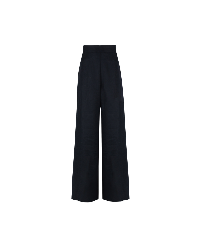 MARLEY LINEN PANT NAVY | The Marley Linen Pant are a new natural version of the Marley Pant. They are highwaisted and wide legged. They sit comfortably on your waist and flow out to a...