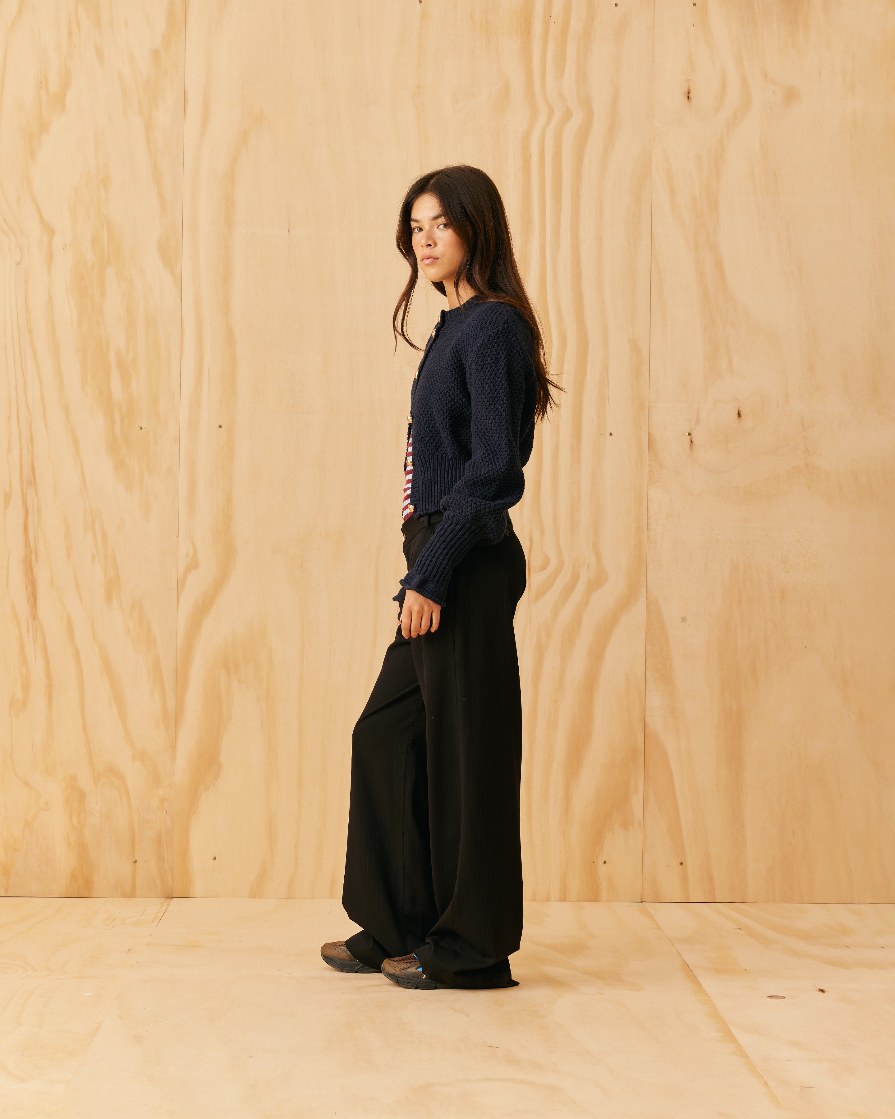 MATILDA COTTON CARDIGAN NAVY | RUBY