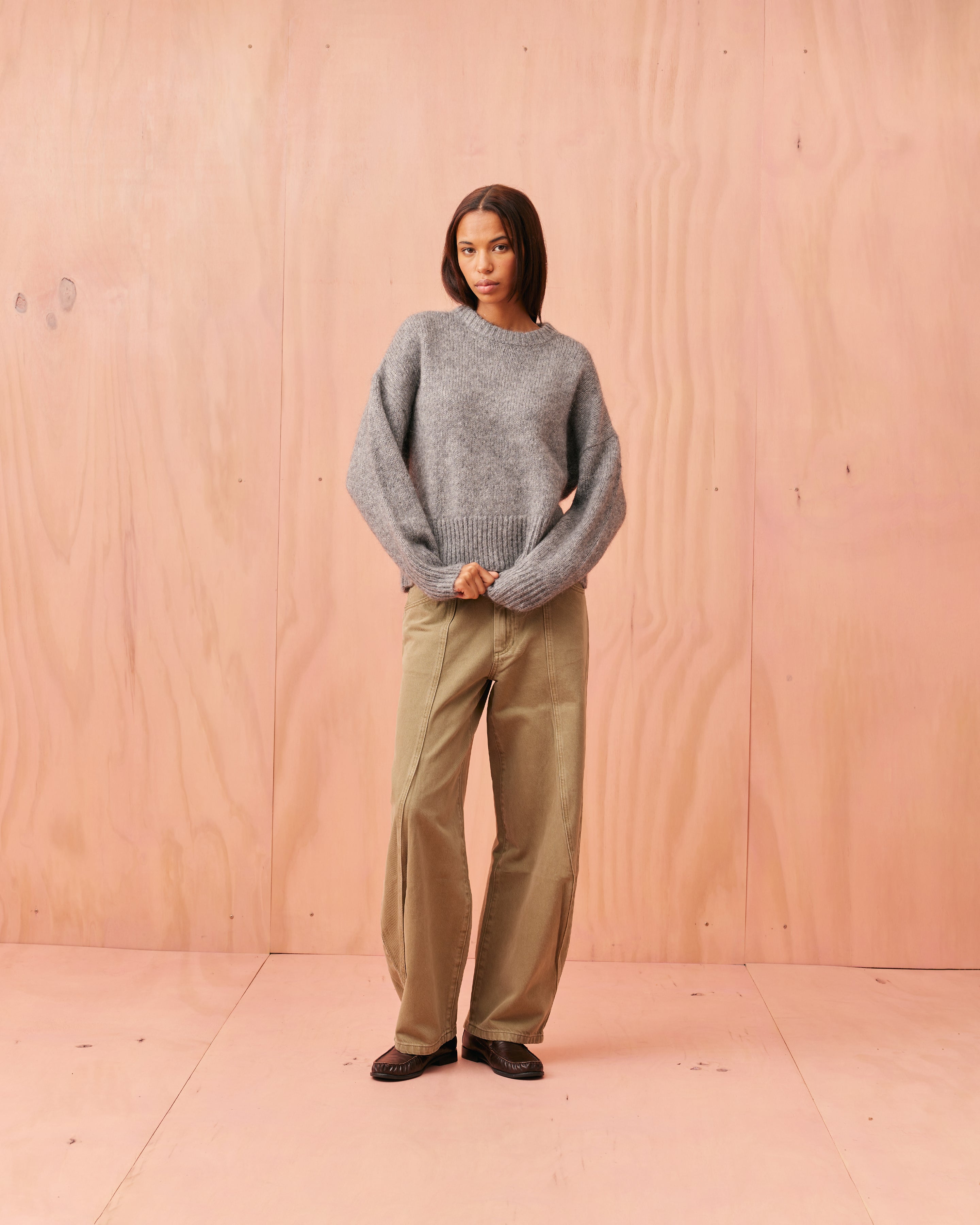MM9:RIB KNIT 混紡リブ編みニット2019 GB0126/KNT06 : Stripe Rib Knit Hoodie / ストライプリブニット