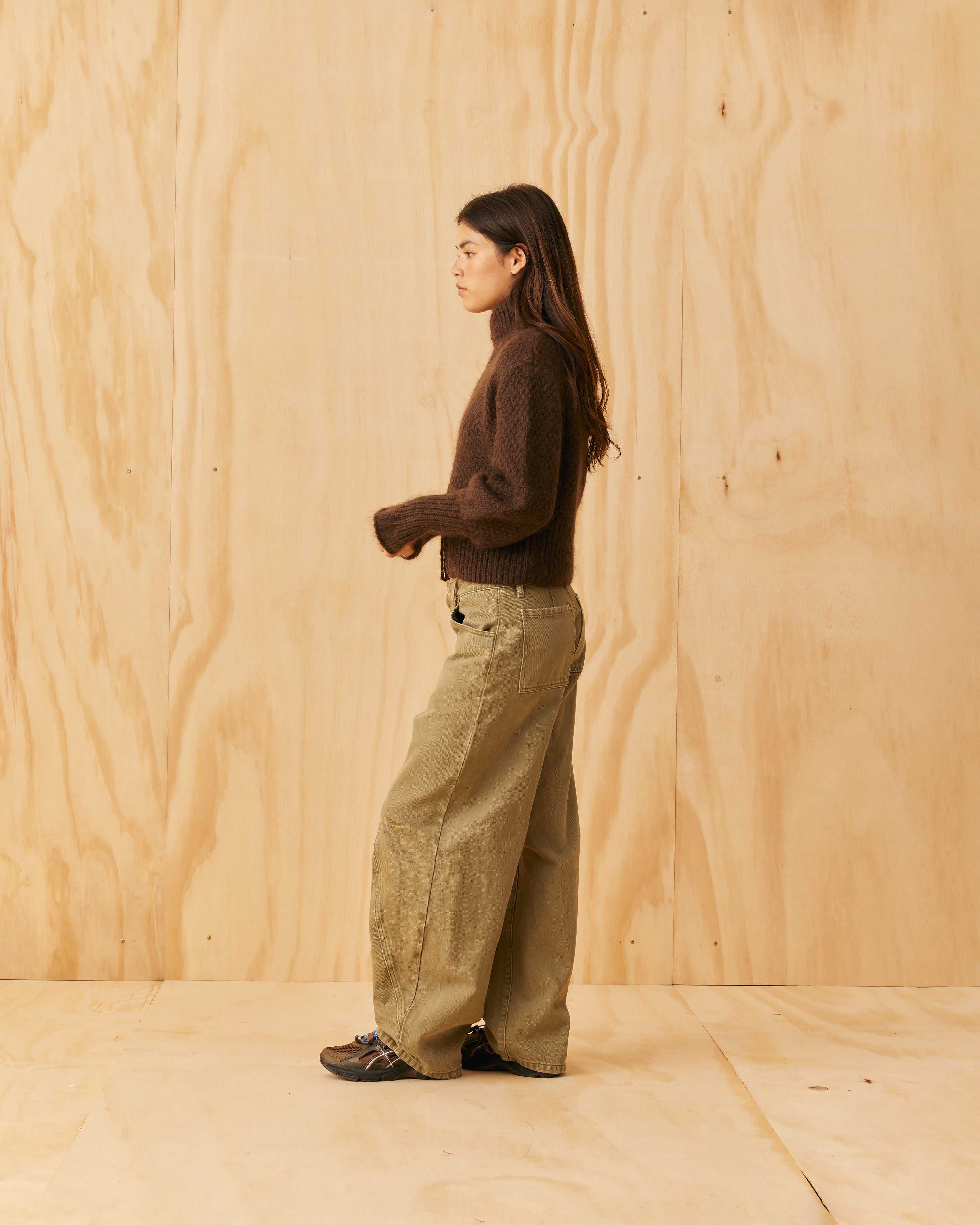 MATILDA ZIP CARDIGAN COCOA | RUBY