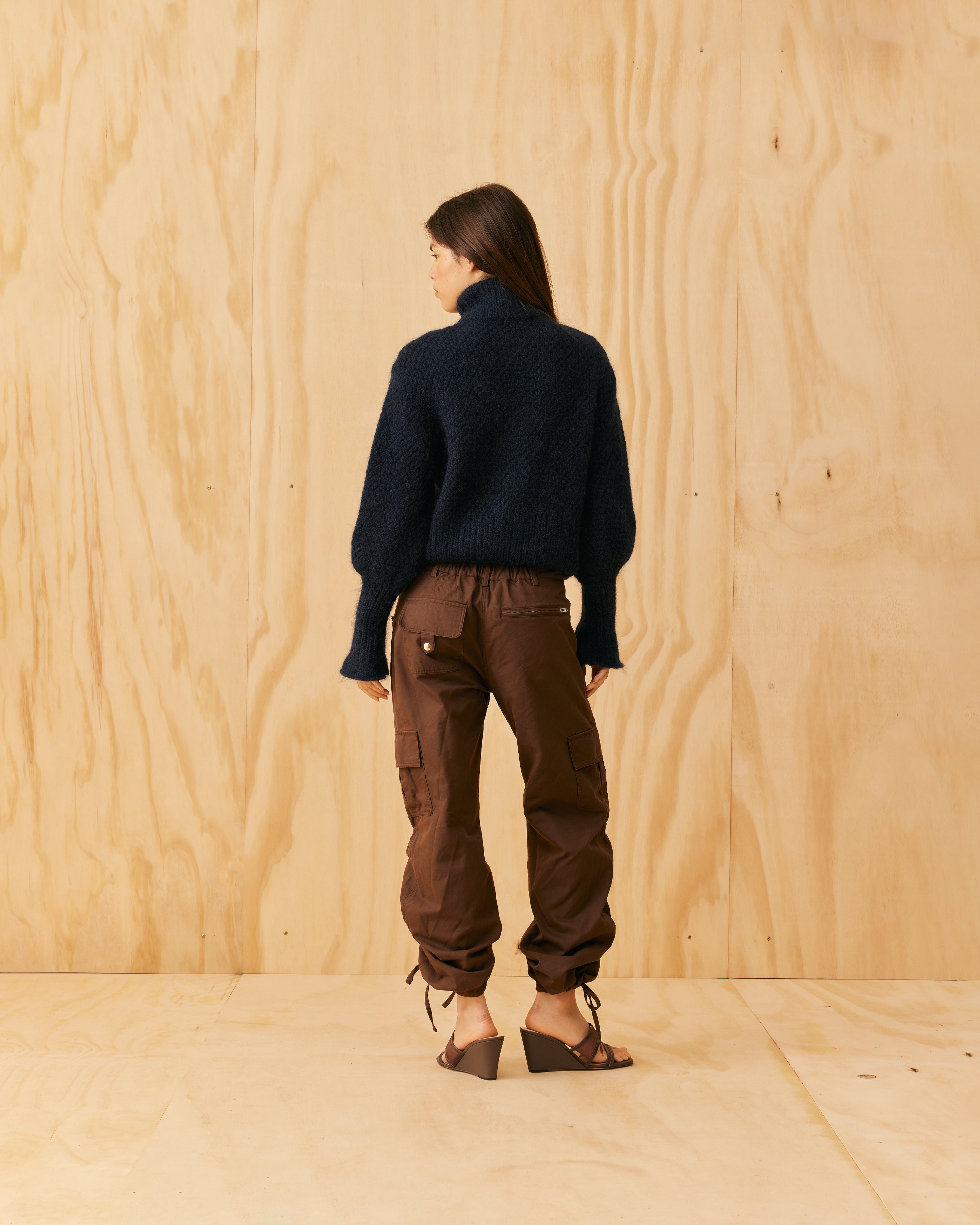 MATILDA ZIP CARDIGAN INK | RUBY