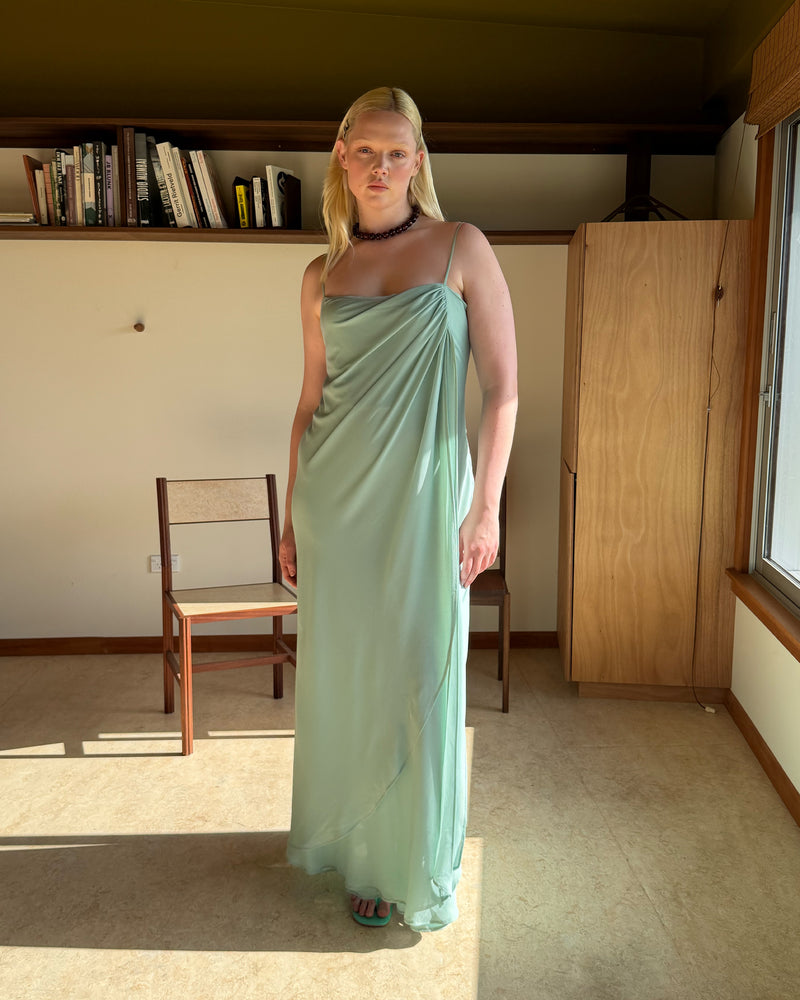 ADRIA MAXI DRESS AQUAMARINE | The ultimate eventwear dress for any wedding guest or special occasion ~ This Adria Maxi is crafted in a dreamy lightweight aquamarine colourway, with ruching details along the bust and a sash feature. Designed with movement in mind, the sash...