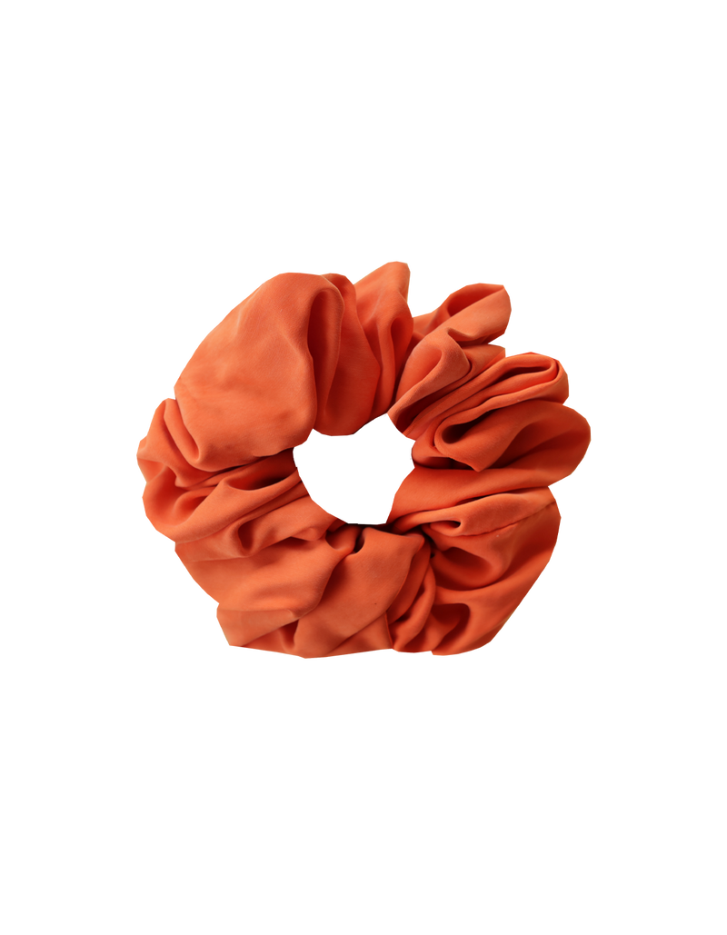 SABRINA SCRUNCHIE ORANGEADE | Small scrunchie made from the offcuts of our liam it is it isn't 2023 collection.