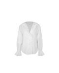 SANDLER RUFFLE SHIRT WHITE