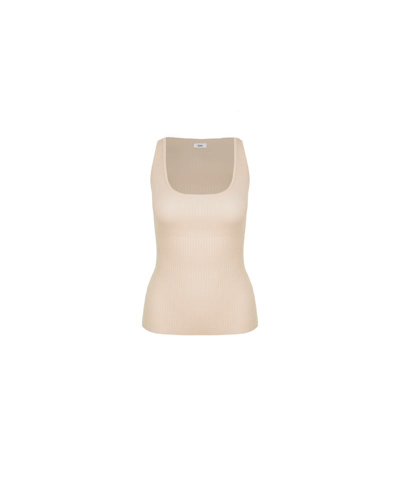 SIMPLE TANK CREAM | Simple scoop neck ribbed tank top, in a luxe cream shade. This tank is great for layering under your sheer tops or paired with your favourite denim.