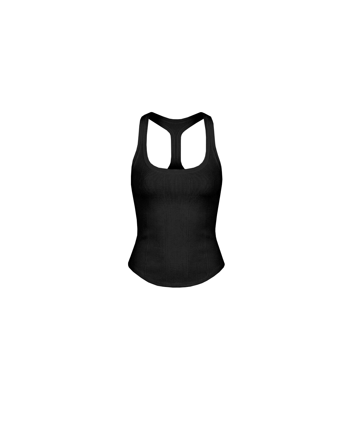 SOL TANK BLACK | A wardrobe staple for all year round, this classic racerback tank top is designed in a mid-weight black knit. Wear as a base layer under your winter favourites, or as an everyday go to during the warmer months. 