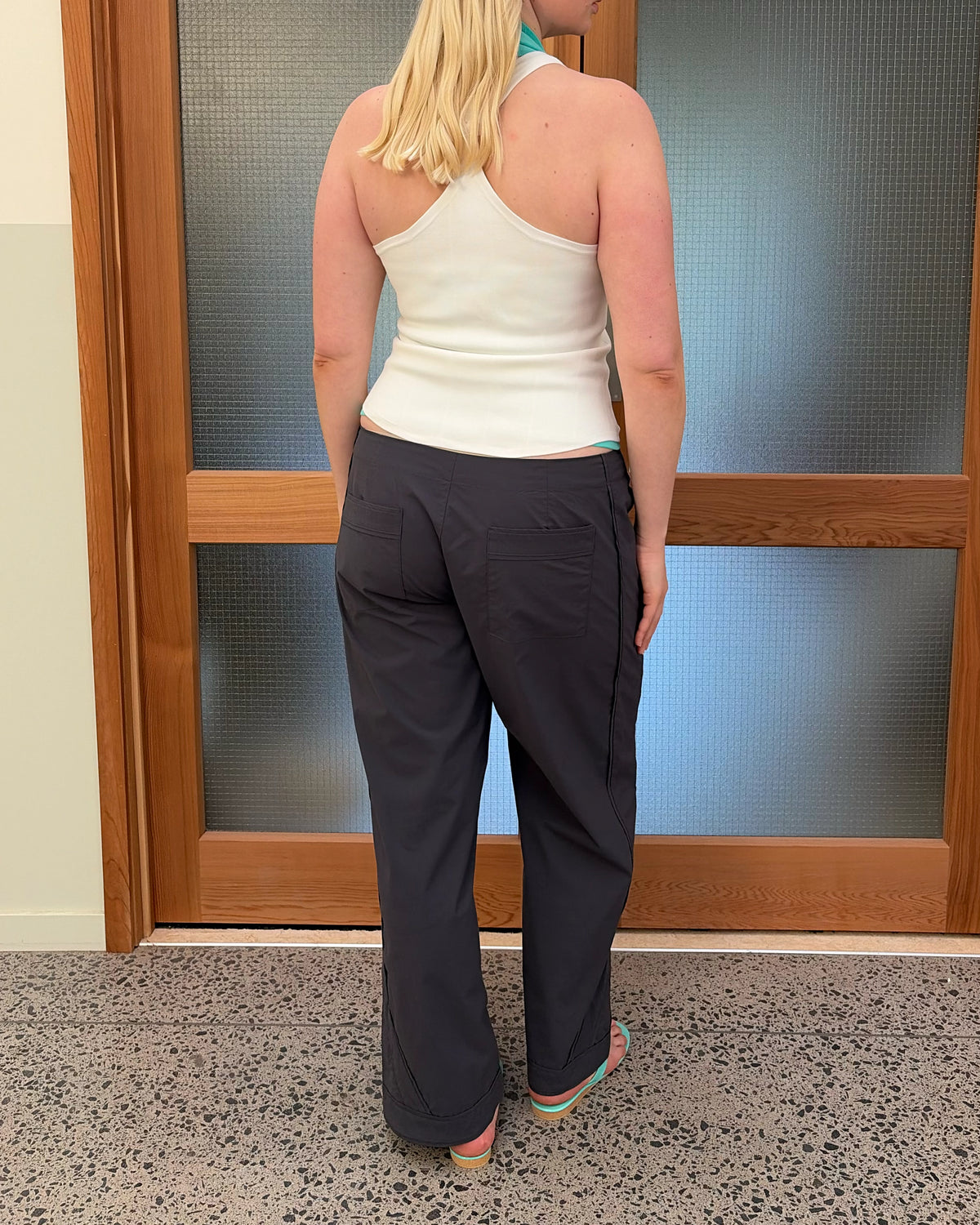 BOWIE PANT CHARCOAL | Bowie is your new everyday go-to pant. Features a low rise and straight leg designed in a light-weight charcoal fabric. Make it a matching set by pairing with the Bowie Top.