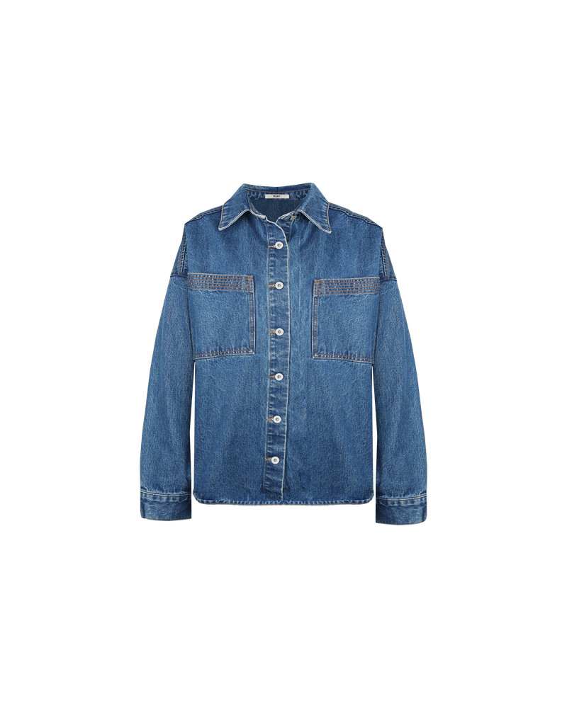 SUBLIME DENIM JACKET INDIGO | 
Slouchy fit denim jacket in an indigo wash with front pockets. This retro inspired piece is great for layering. 