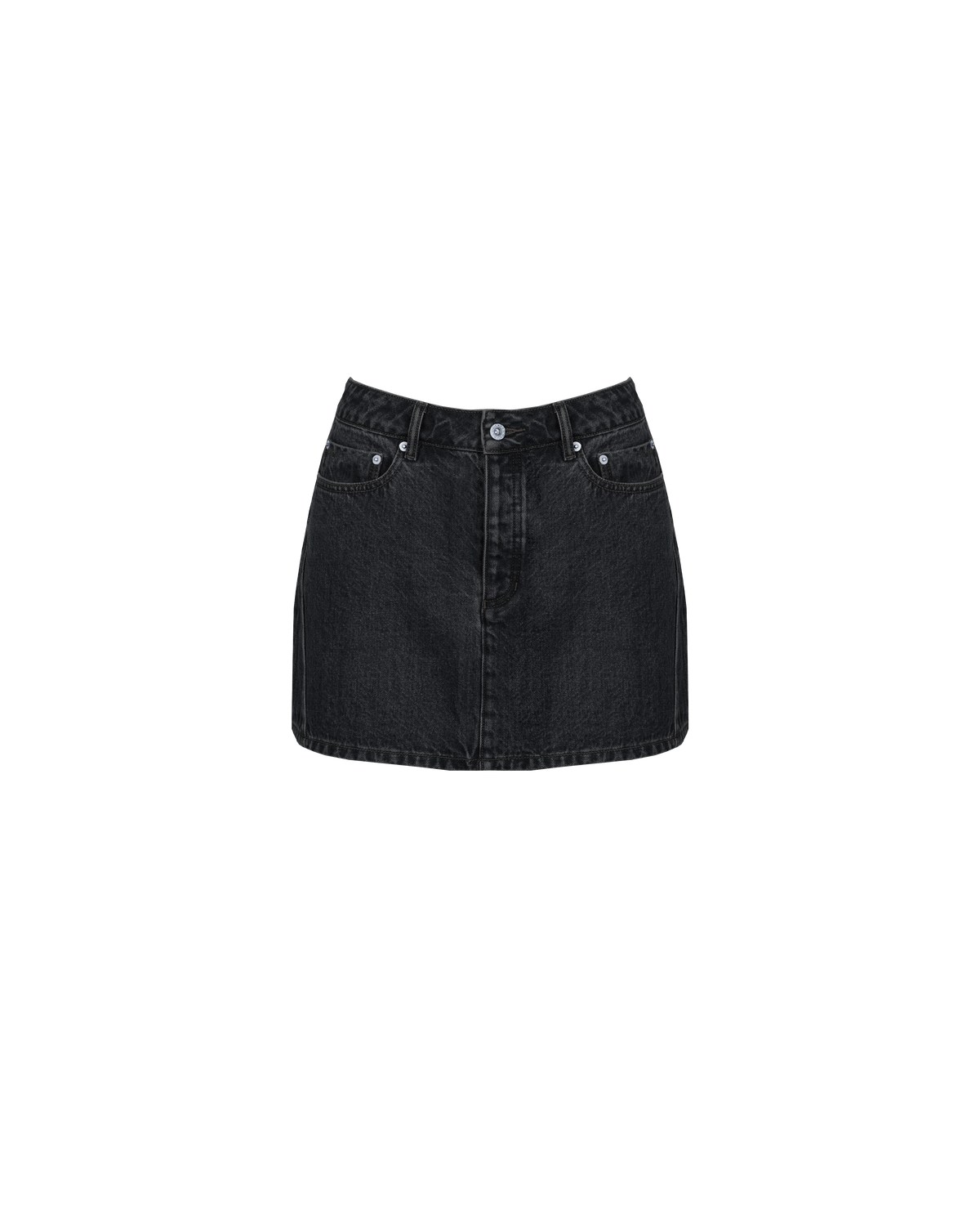 SUBLIME DENIM MINI SKIRT BLACK RUBY