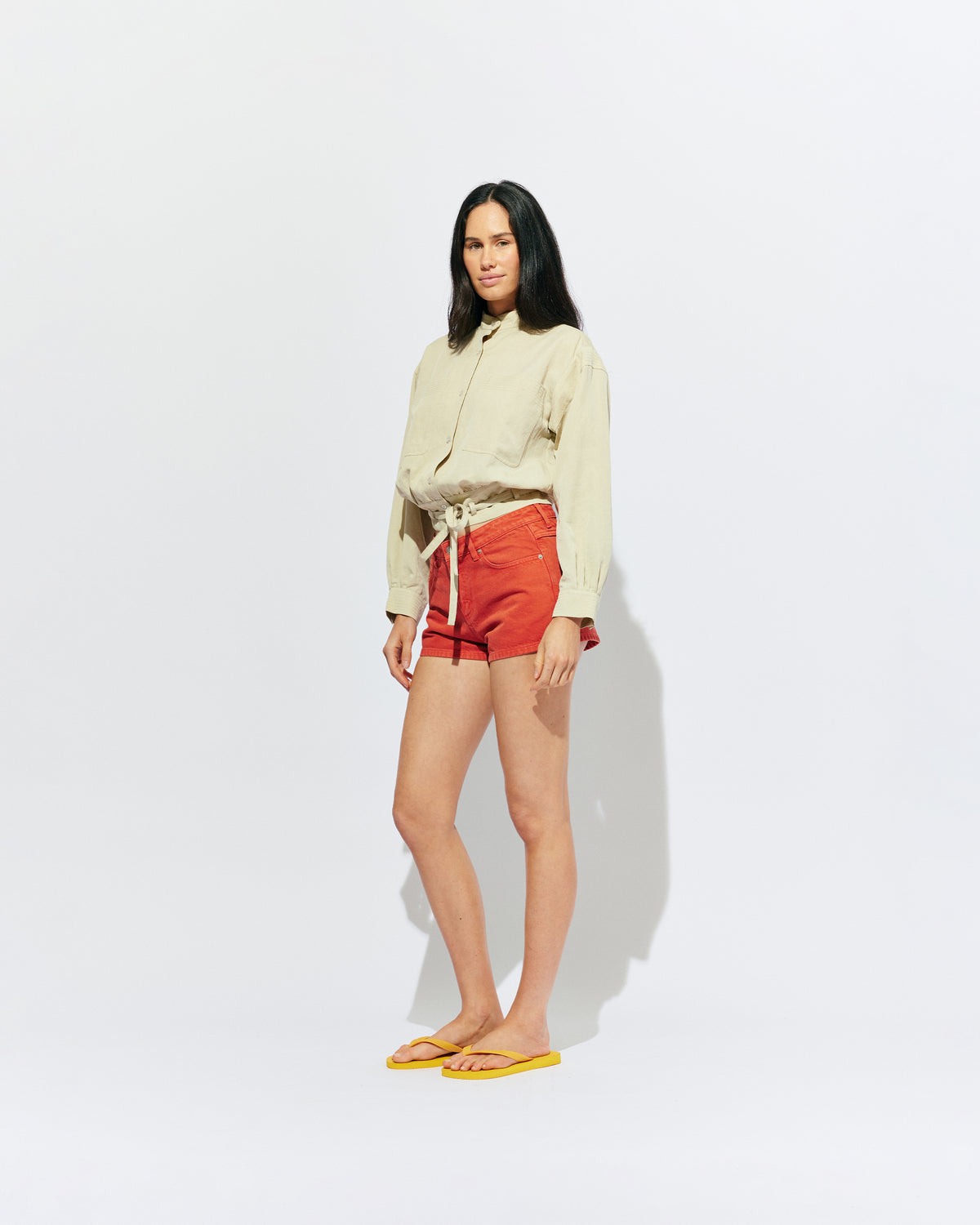 BLINK MICRO SHORT RUST | Micro shorts designed in our rust denim, with a low-rise fit, 5-pocket design and zip fly. An easy summer throw-on short that pairs perfectly with a classic white tee, or lean into the bright colours by pairing it with our...