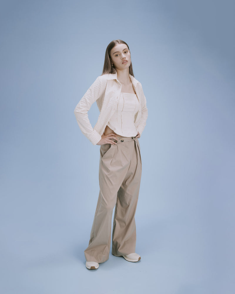 VITTORIA SHIRT FRENCH VANILLA | Fitted longsleeve shirt with button up front, a new style in the much loved Vittoria story. Like the bodice, this shirt is fitted through the waist creating a beautiful silhouette...