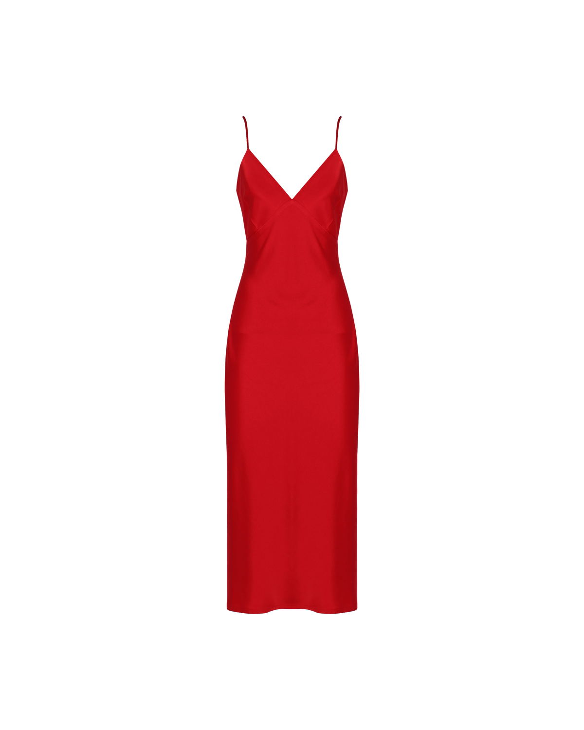 slip on your red dress Red Satin Maxi Slip Dress, Rhinestone Spaghetti Strap