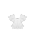 NONI RUFFLE TOP WHITE