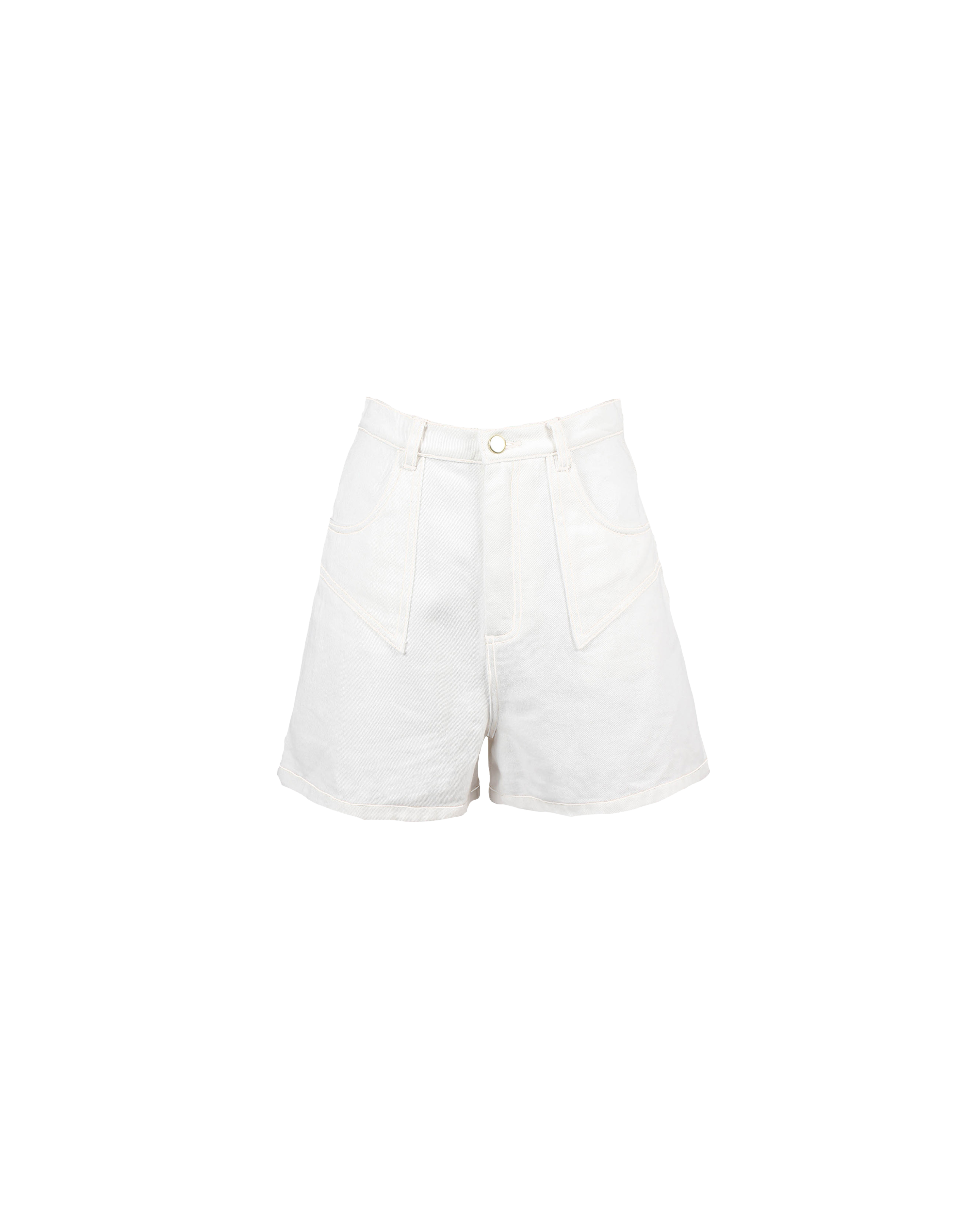 CLOVER DENIM SHORT ALL WHITE | RUBY