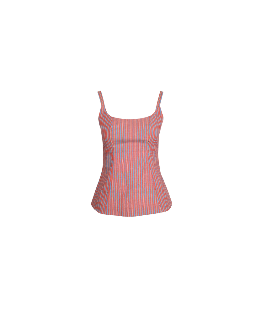 WILLA TANK FIREWHIRL BLUE STRIPE | RUBY