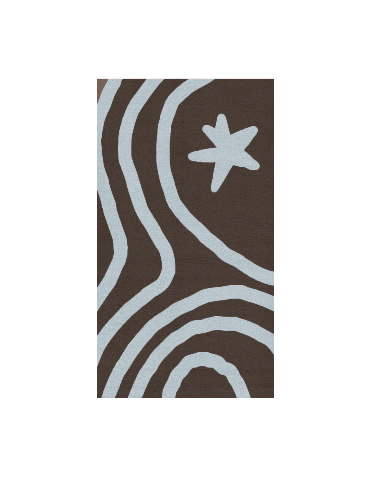 BEACH TOWEL WISHFUL THINKING | Our very own RUBY beach towels! Imagined in a brown and blue colour way, in a star and wave design.