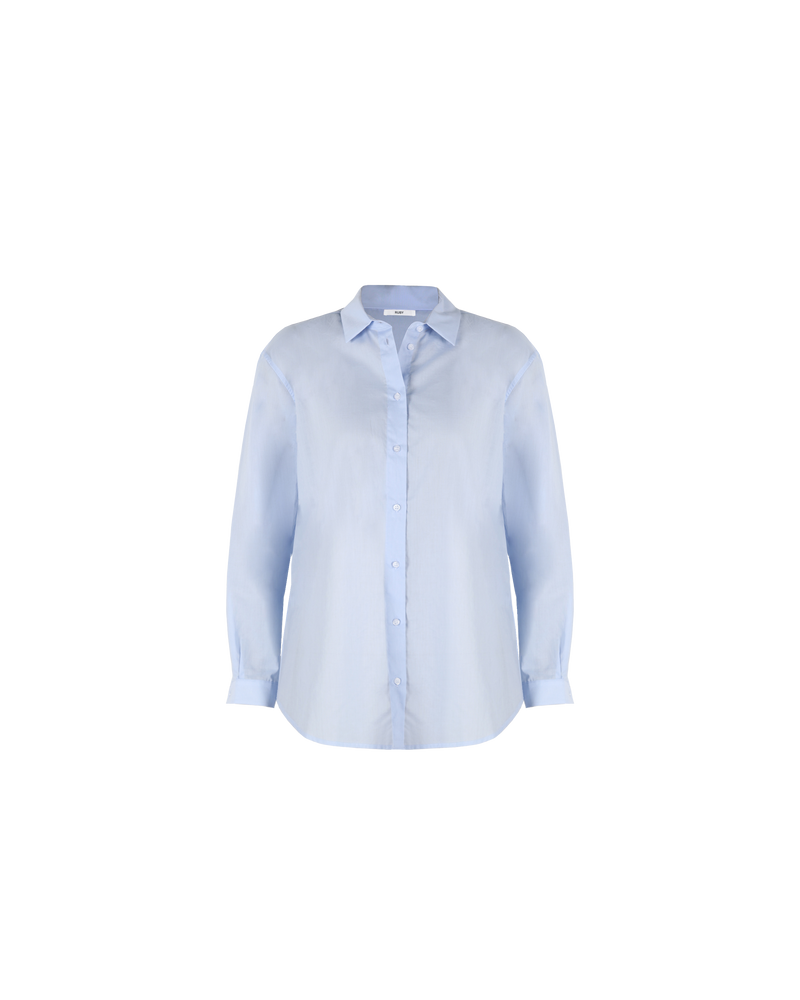 BIRD SHIRT BLUE | Relaxed fit shirt with longsleeves and chest pocket detail. A classic button-down design crafted in a breathable organic cotton.