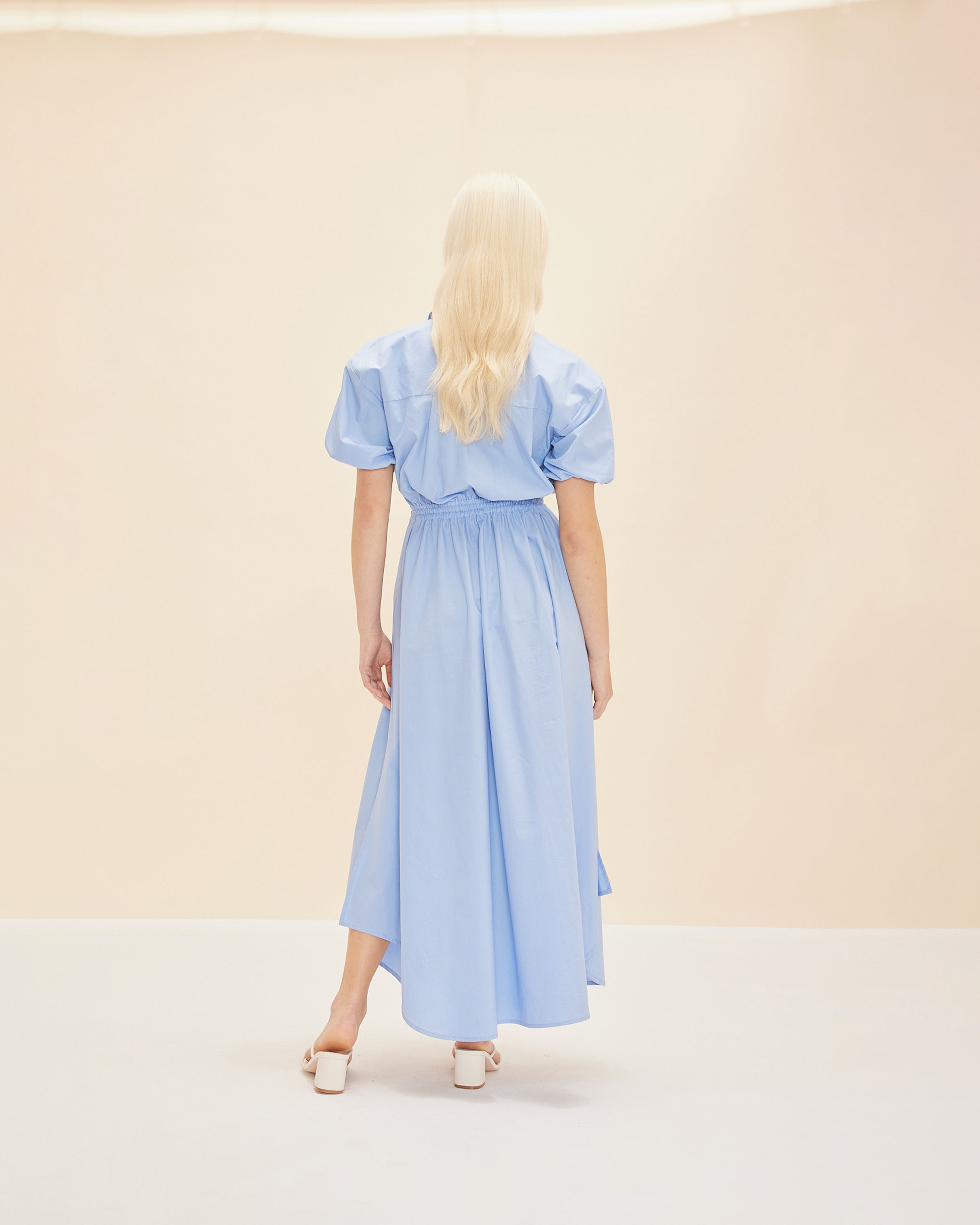 Baby blue shirt outlet dress