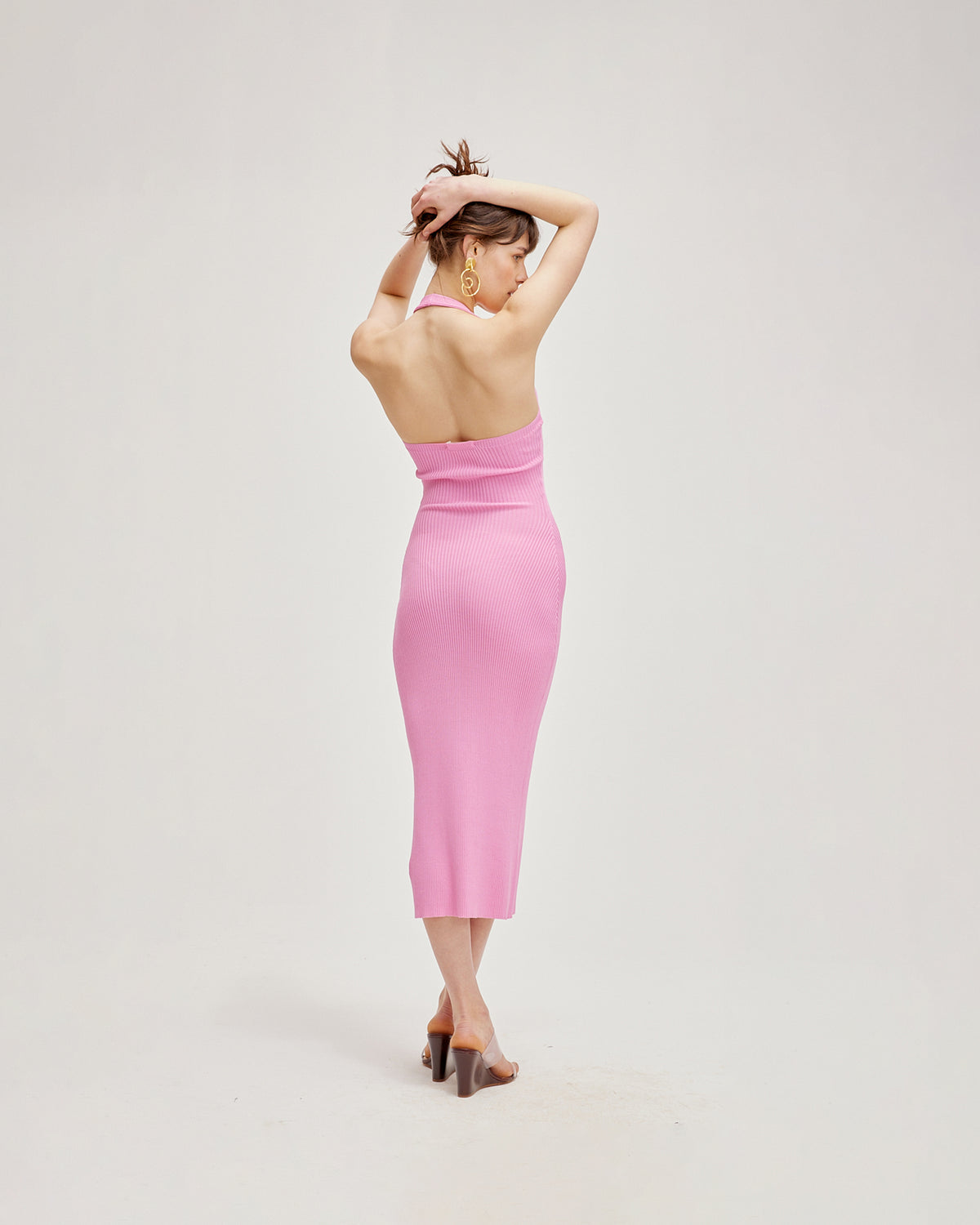 MILANO HALTER DRESS PINK | RUBY MILANO HALTER DRESS PINK | RUBY