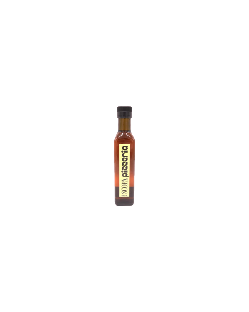 SCOPA CHILLI OIL RED | Scopa's housemade chilli oil is the perfect flavour hit to top your meal with. This chilli oil has a beautiful, clean taste that builds in heat. Situated in the heart...