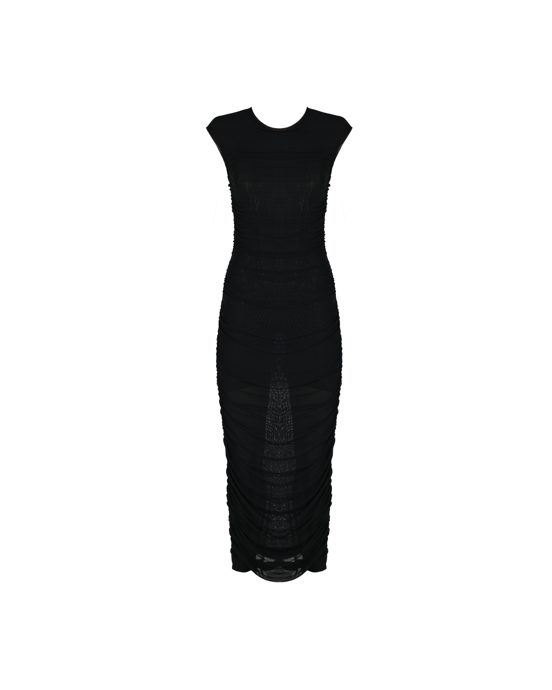 black mesh tank dress Mesh Keyhole Coverup Dress Black / M