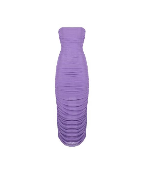 ginnie printed mesh midi dress GINNI MESH DRESS WISTERIA